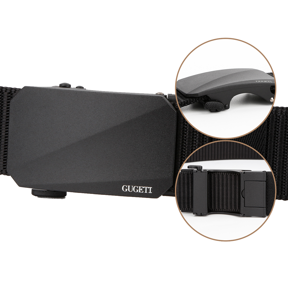Men's Belt Frosted automatic buckle tank belt canvas  fabric belt 3.4cm